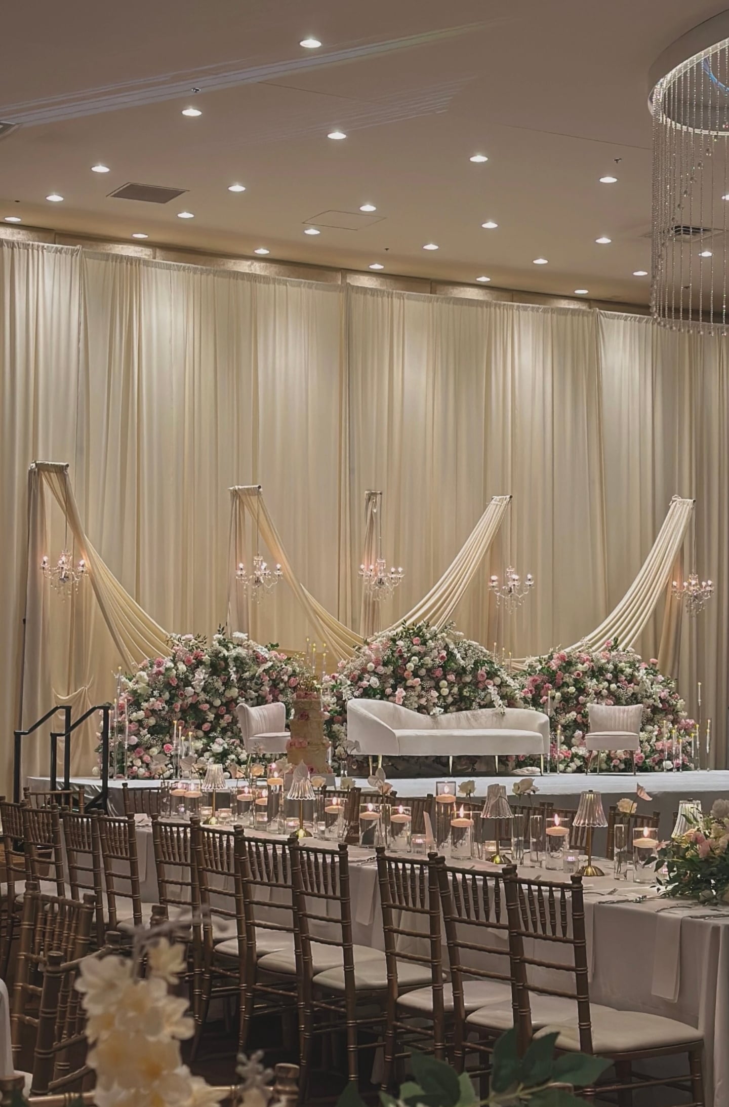 Pipe and drape rental installation